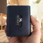 Zoozie Bags Cartera de Piel Auténtica Azul Marino